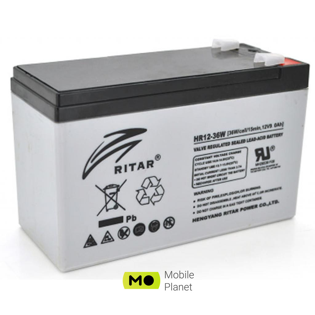 Акумуляторна батарея Ritar HR1236W, 12V-9.0Ah (HR1236W) (UA)