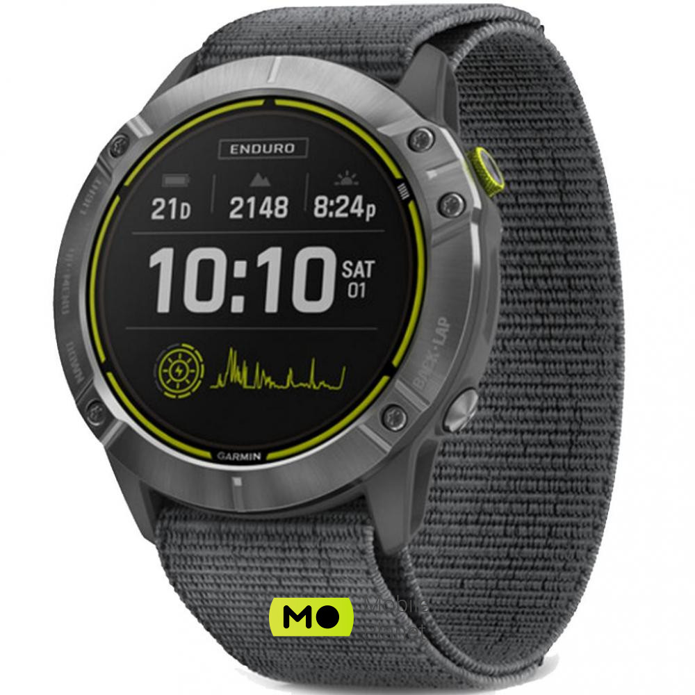 Garmin Enduro Steel with Gray UltraFit Nylon Strap (010-02408-00)