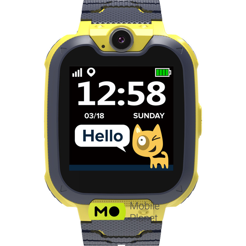 Годинник-телефон дитячі CANYON Tony KW-31 Yellow / Gray (UA)