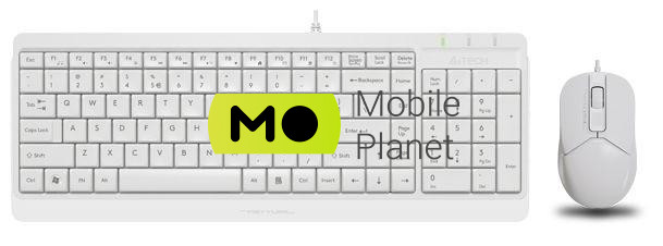 Комплект A4Tech F1512 White (UA)