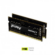 SoDIMM DDR4 16GB (2x8GB) 3200 MHz Fury Impact HyperX (Kingston Fury) (KF432S20IBK2 / 16) (UA)