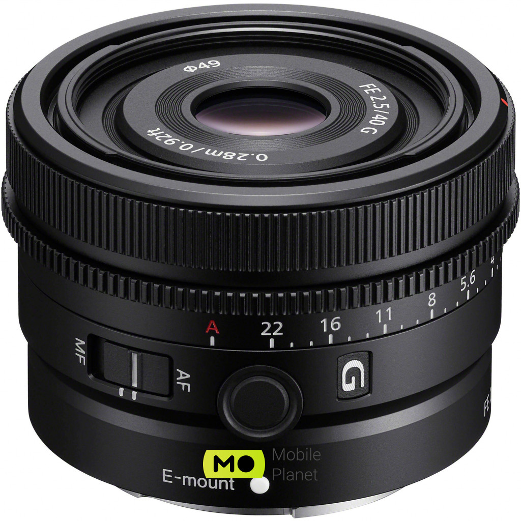 Объектив Sony 40mm, f/2.5 G для камер NEX (SEL40F25G.SYX) (UA)