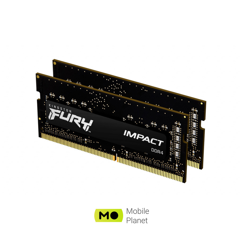 Оперативна пам'ять SoDIMM DDR4 16GB (2x8GB) 3200 MHz Fury Impact HyperX (Kingston Fury) (KF432S20IBK2 / 16) (UA)
