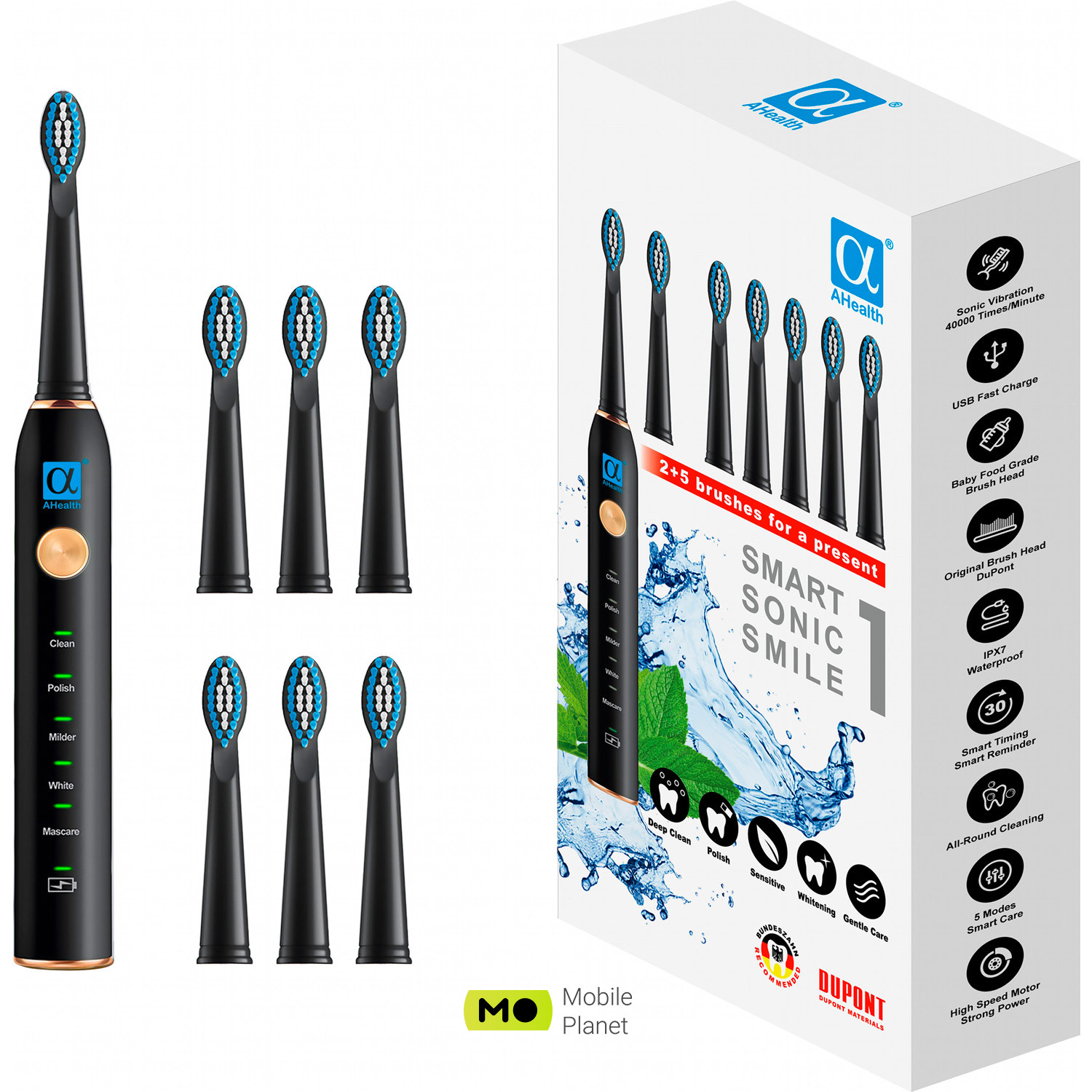 AHEALTH Smart Sonic Smile 1 Black (UA)
