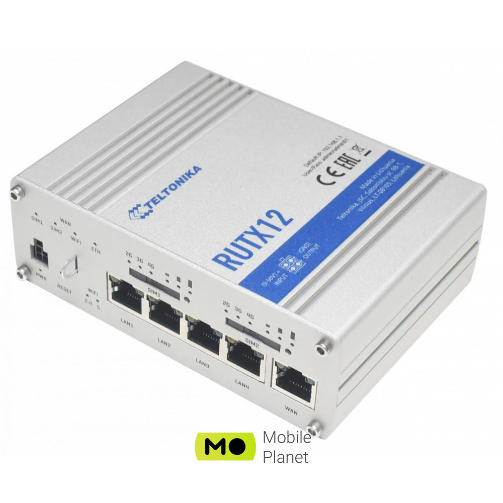 Беспроводной маршрутизатор (роутер) Teltonika RUTX12 (UA)