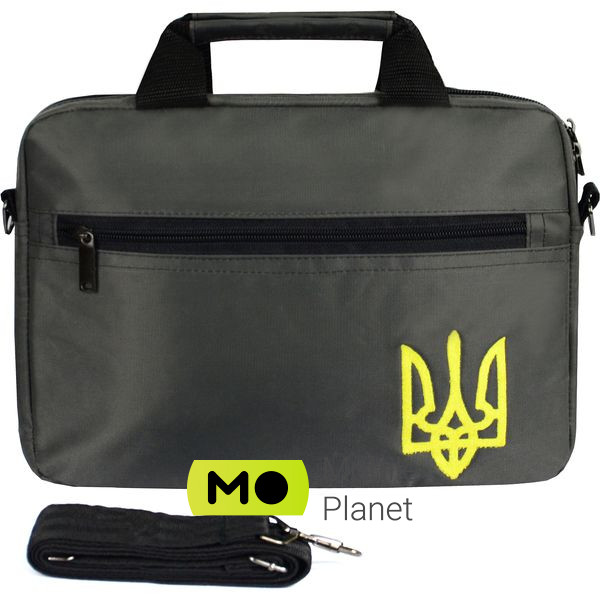 Сумка для ноутбука 12 PORTO PN12 Trizub Dark Green (PN12GP_TRIZ) (UA)