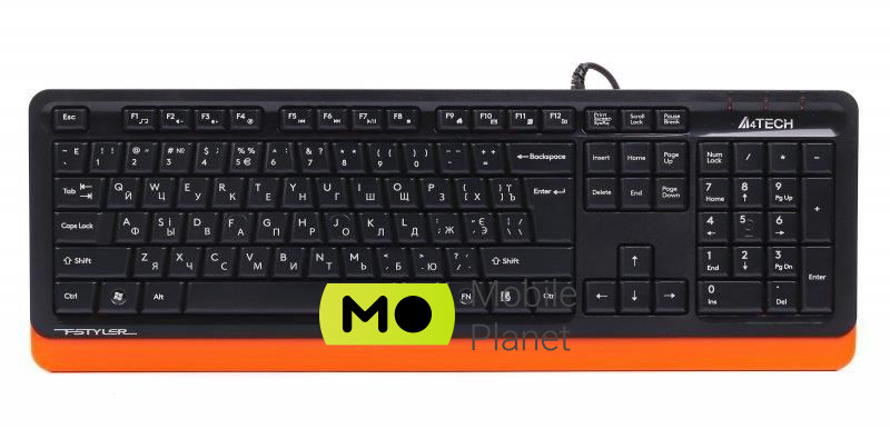 Клавіатура A4Tech Fstyler FKS10 Orange USB