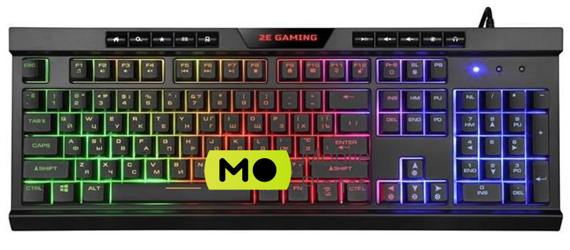 Клавіатура 2E Gaming KG300UB LED Ukr (2E-KG300UB) Black USB (UA)