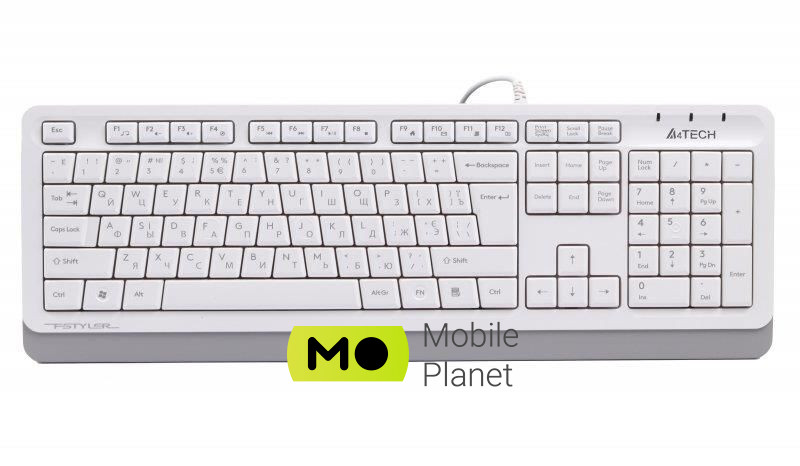Клавіатура A4Tech Fstyler FKS10 White USB