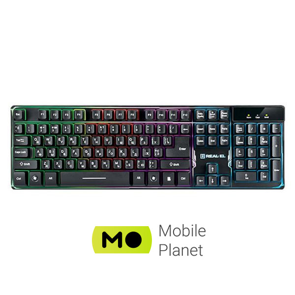 Клавіатура REAL-EL 8700 Gaming Backlit, black (UA)