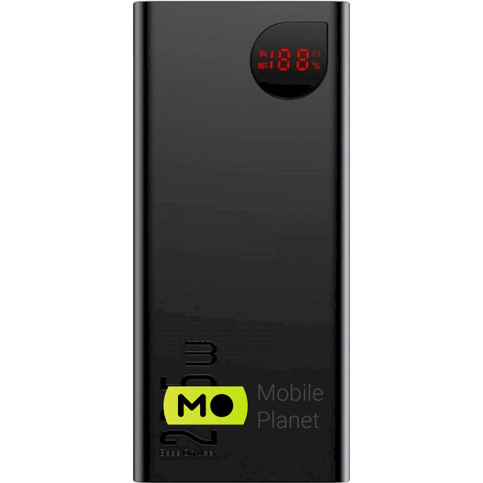 Мобільна батарея Baseus Adaman Metal Digital Display 20000mAh 22.5W 2021 Editon Black (PPAD000101, PPADM20S)