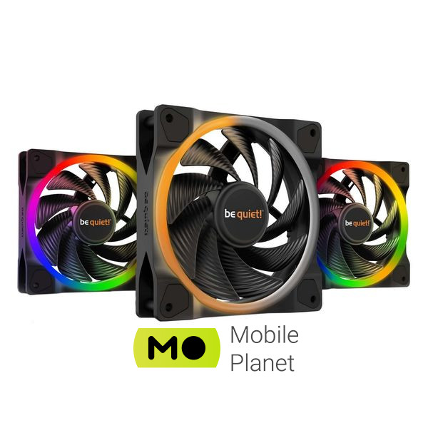 Кулер для корпусу Be Quiet! Light Wings 120mm PWM High-Speed ​​3 ПК (BL077) (UA)