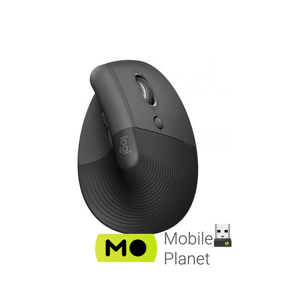 Миша Logitech Lift Vertical Ergonomic Wireless/Bluetooth Graphite (910-006473) (UA)