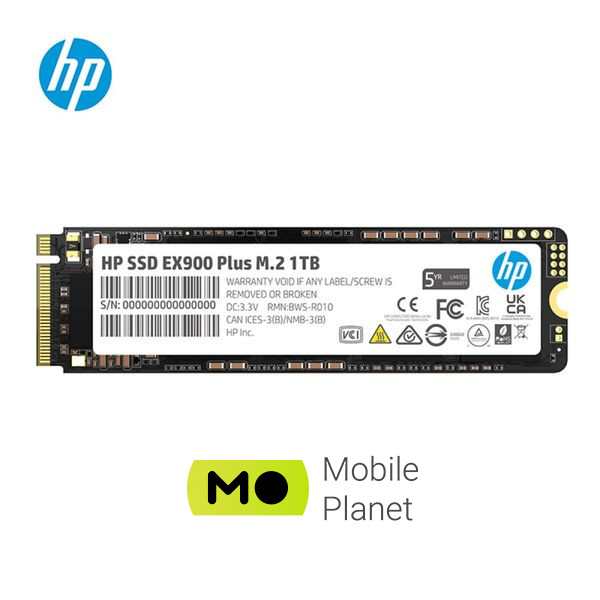SSD диск M.2 2280 1TB EX900 Plus HP (35M34AA#ABB) (UA)