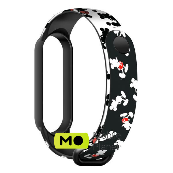 Ремешок для фитнес браслета Armorstandart Cartoon для Xiaomi Mi Band 7/6/5 Mickey Siluet Black (ARM59256) (UA)