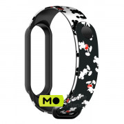 Ремешок для фитнес браслета Armorstandart Cartoon для Xiaomi Mi Band 7/6/5 Mickey Siluet Black (ARM59256) (UA)