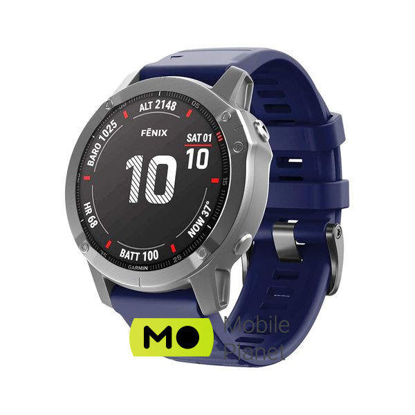 Ремешок для смарт-часов Armorstandart Silicone 22mm для Garmin Fenix 5/6 Dark Blue (ARM60807) (UA)