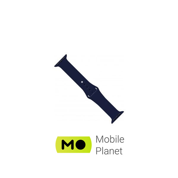 Ремінець для смарт-годинника Intaleo Silicone для Apple Watch 42/44 mm dark blue (1283126494376) (UA)