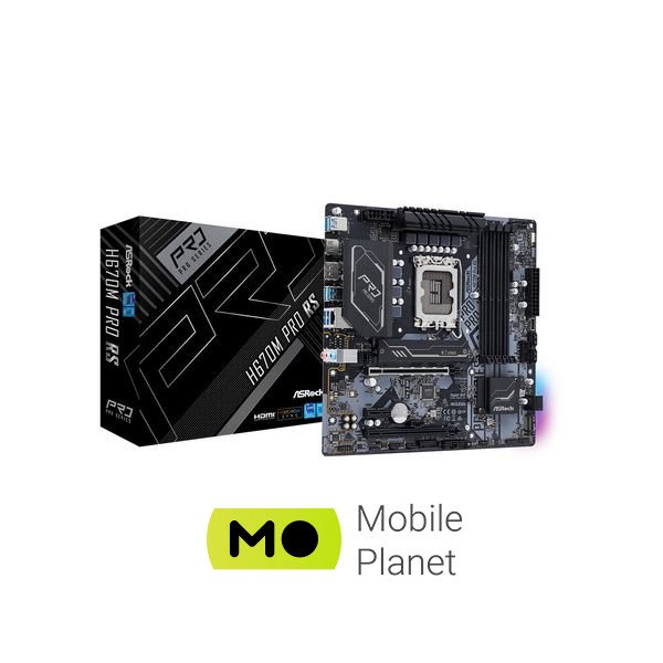 Материнська плата ASRock H670M PRO RS (UA)