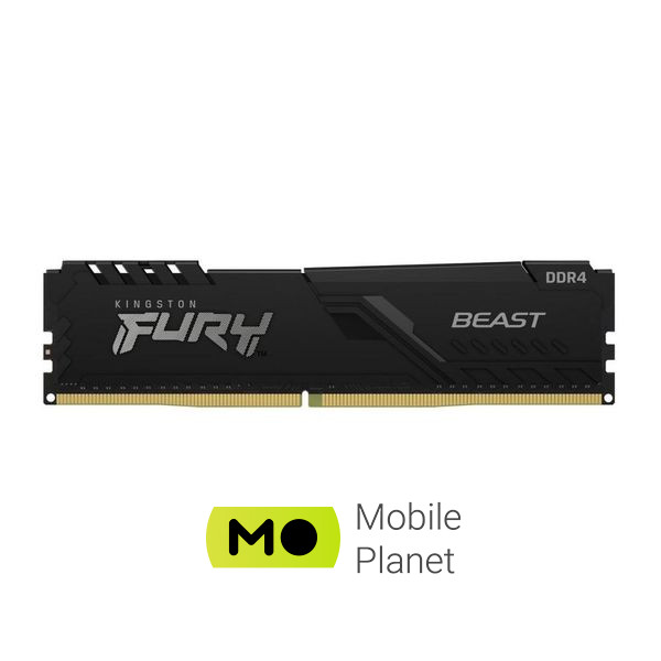 Оперативна пам'ять DDR4 16GB 3200 MHz Beast Black Kingston Fury (ex. HyperX) (KF432C16BB/16) (UA)
