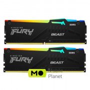 DDR5 16GB (2x8GB) 5600 MHz Beast RGB Kingston Fury (ex. HyperX) (KF556C40BBAK2-16) (UA)