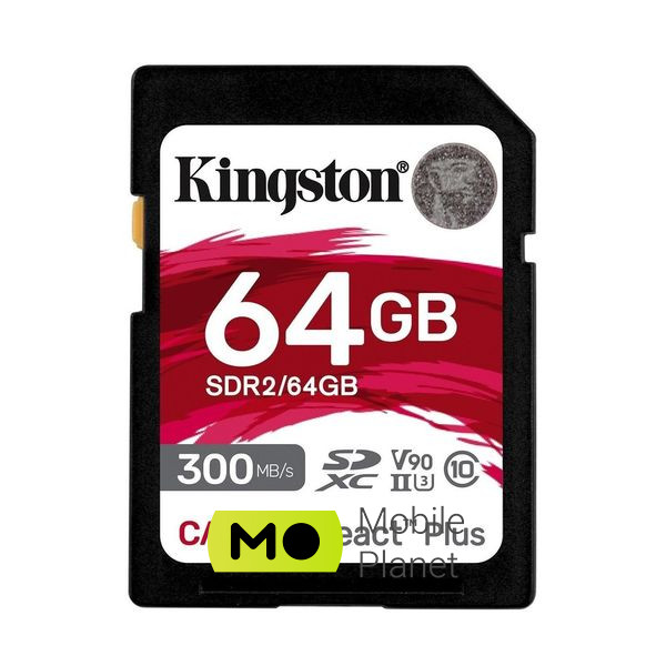 Карта пам'яті Kingston 64GB class 10 UHS-II U3 ​​Canvas React Plus (SDR2/64GB) (UA)
