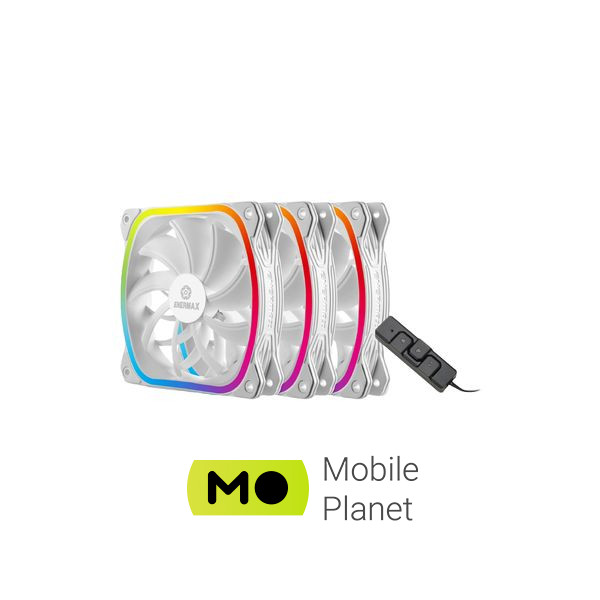 Кулер для корпусу Enermax SQUA RGB WHITE 3x 120 мм (3 PACK) (UCSQARGB12P-W-BP3) (UA)
