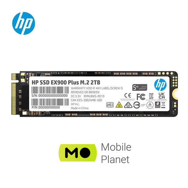 SSD диск M.2 2280 2TB EX900 Plus HP (35M35AA#ABB) (UA)