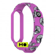Ремешок для фитнес браслета Armorstandart This is the Way для Xiaomi Mi Band 7/6/5 Dark Lord helmet Pu (ARM59259) (UA)