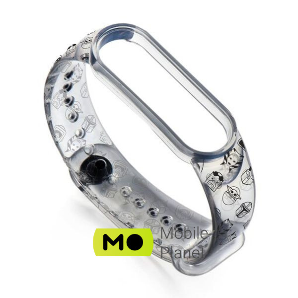 Ремешок для фитнес браслета Armorstandart This is the Way для Xiaomi Mi Band 7/6/5 Dark Lord icon Tran (ARM59262) (UA)