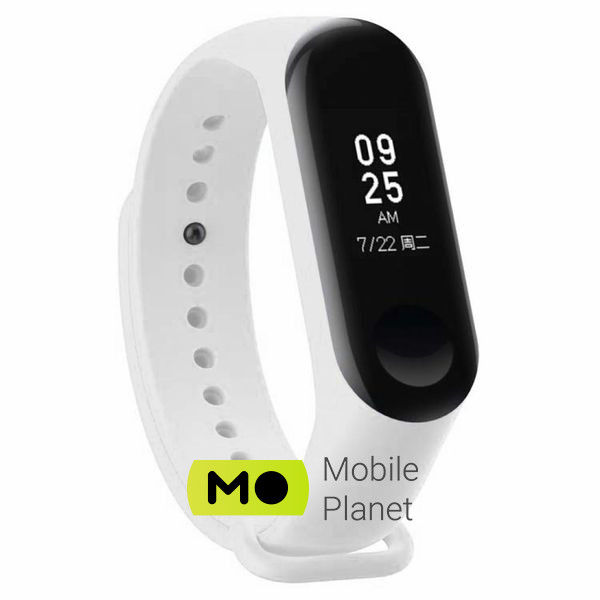 Ремешок для фитнес браслета BeCover Silicone для Xiaomi Mi Band 3/4 White (704650) (UA)