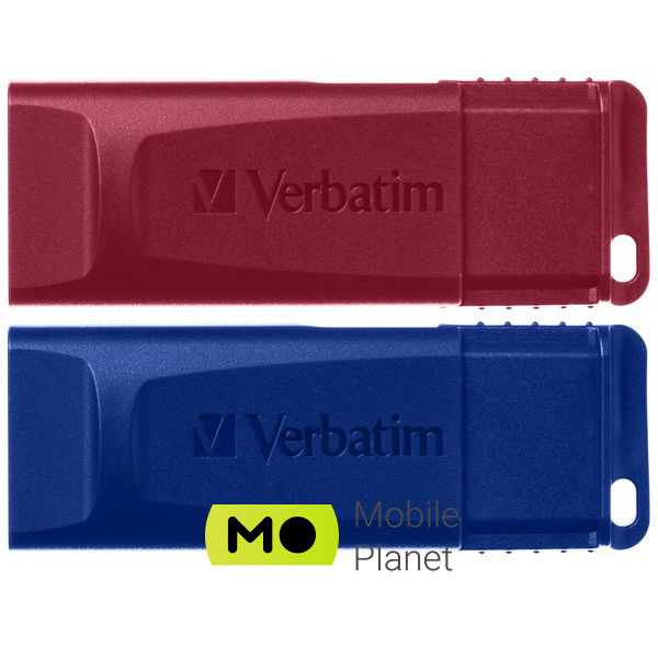 Флеш пам `ять Verbatim 2x32GB Store'n'Go Slider Red/Blue USB 2.0 (49327) (UA)