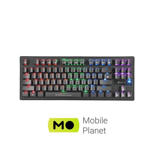 Клавіатура Xtrike GK-979 5 кольорів-LED Mechanical Red Switch USB Black (GK-979) (UA)