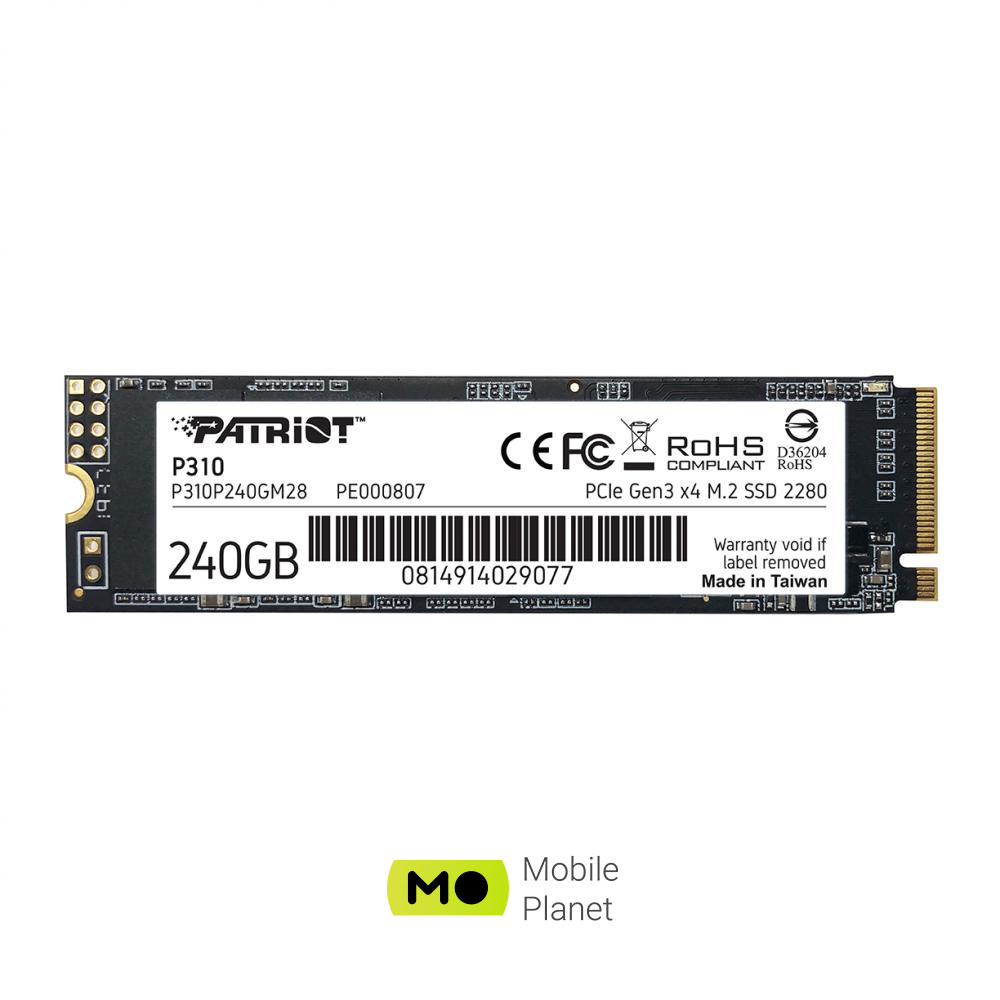 SSD диск PATRIOT P310 240 GB (P310P240GM28)