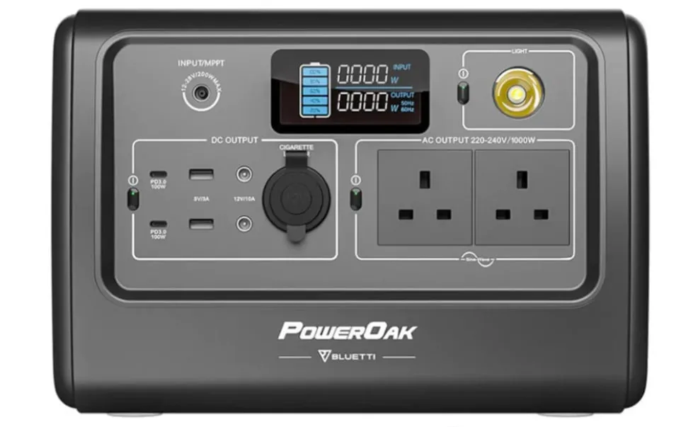 BLUETTI PowerOak EB70 Portable Power Station 1000W 716Wh (EU)