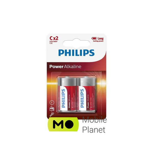 Батарейка Philips C LR14 Power Alkaline * 2 (LR14P2B/10) (UA)