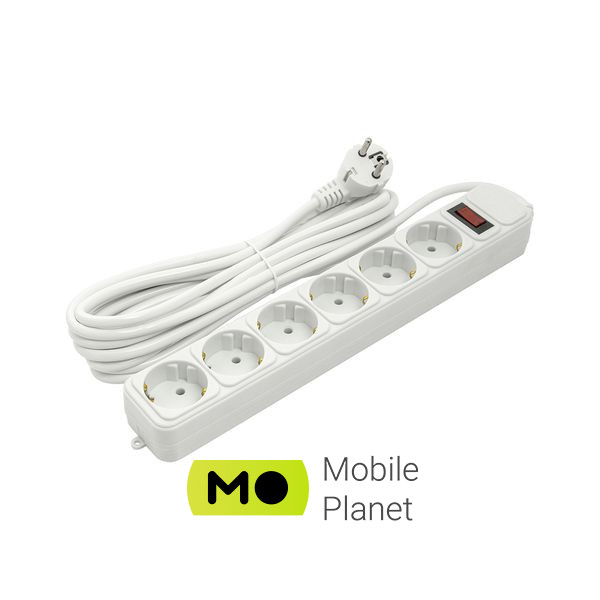 Сетевой фильтр PowerPlant 5 м, 6 розеток (JY-1057/5) (PPSA10M50S6) (UA)