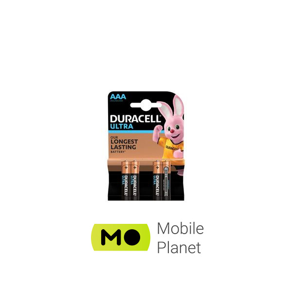 Батарейка Duracell Ultra AAA LR03*4 (5004806) (UA)
