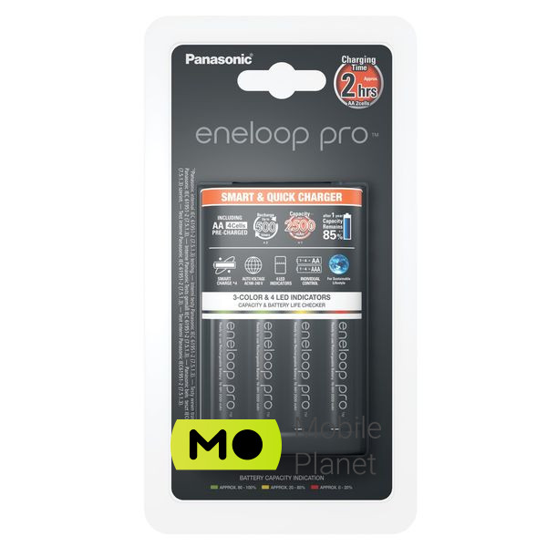 Panasonic Smart-Quick Charger+Eneloop Pro +4*AA 2500 mAh NI-MH (K-KJ55HCD40E) (UA)