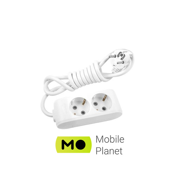 Мережевий фільтр Panasonic X-tendia із заземленням 2 розетки, 3м (WLTB04232GR-UA) (UA)