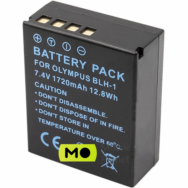 Батарейка PowerPlant Olympus BLH-1 1720mAh (декодований) (CB970339) (UA)