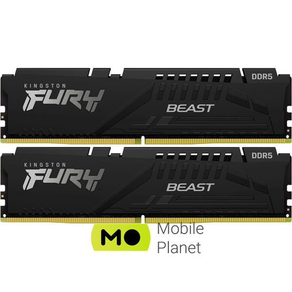 Оперативна пам'ять DDR5 32GB (2x16GB) 5200 MHz Beast Black Kingston Fury (ex.HyperX) (KF552C40BBK2-32) (UA)