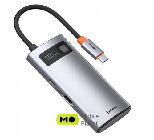 USB-Hub Baseus Metal Gleam Series 4-in-1 Multifunctional Docking Station |2USB, HDMI, Type-C, 100W PD| (CAHUB-CY0G)