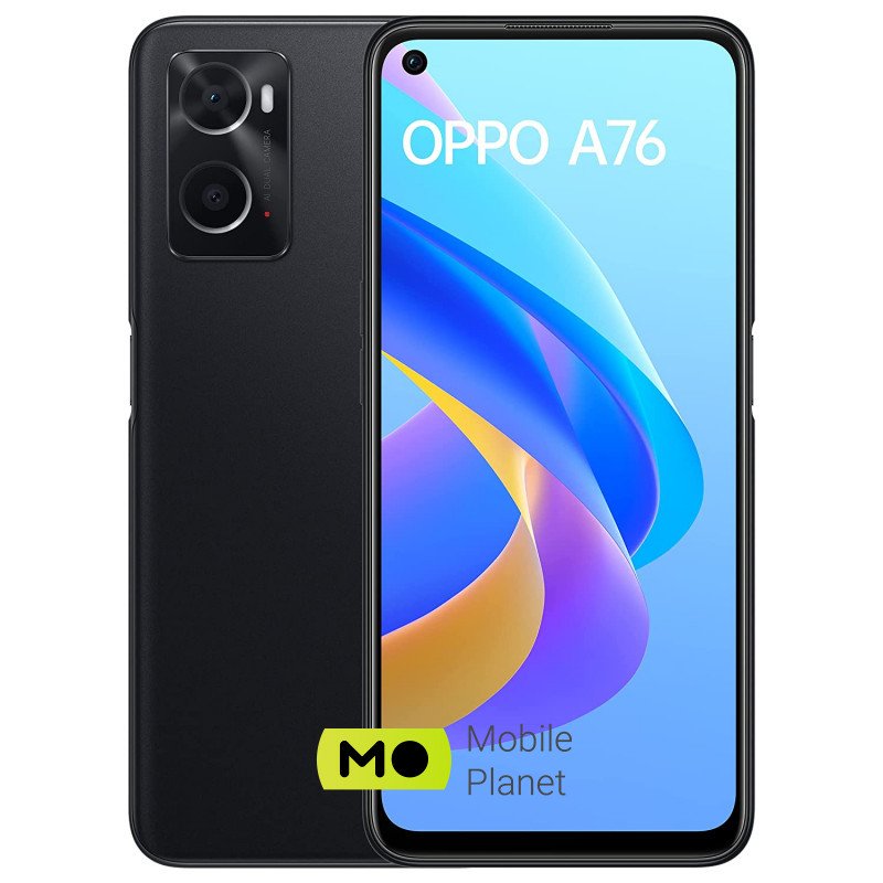 Мобільний телефон OPPO A76 4/128Gb Glowing Black Europe