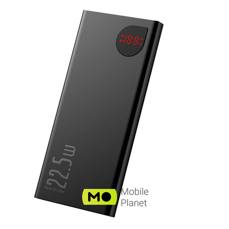 Мобільна батарея Baseus Adaman Metal Digital Display  10000mAh 22.5W Black (PPAD000001)