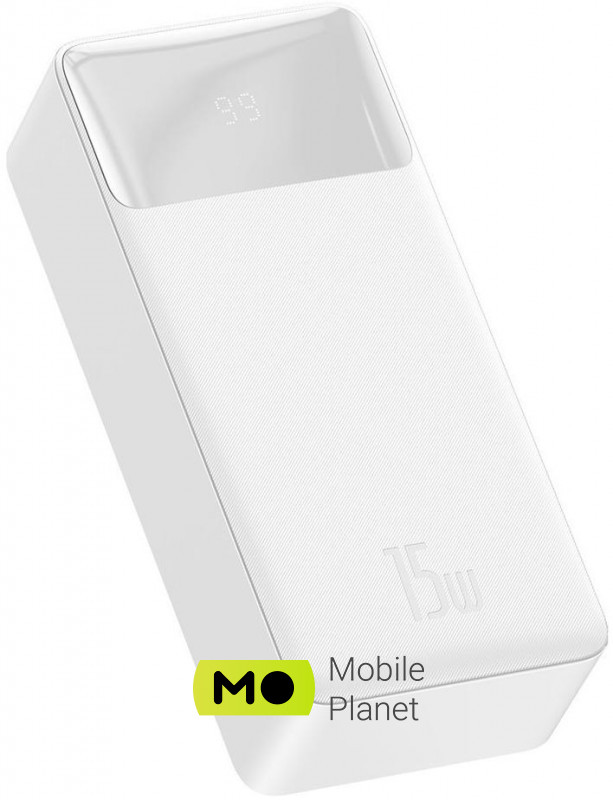 Мобильная батарея Baseus Bipow Digital Display 30000mAh 15W White (PPDML-K02)