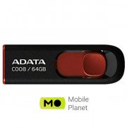 ADATA 64GB C008 Black+Red USB 2.0 (AC008-64G-RKD) (UA)