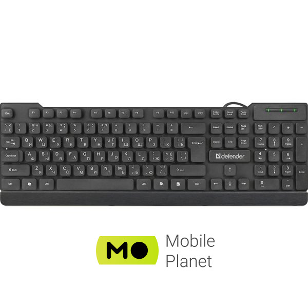 Клавіатура Дефендер Елемент ХБ-190 УКР УСБ Блацьк (45192) (UA)