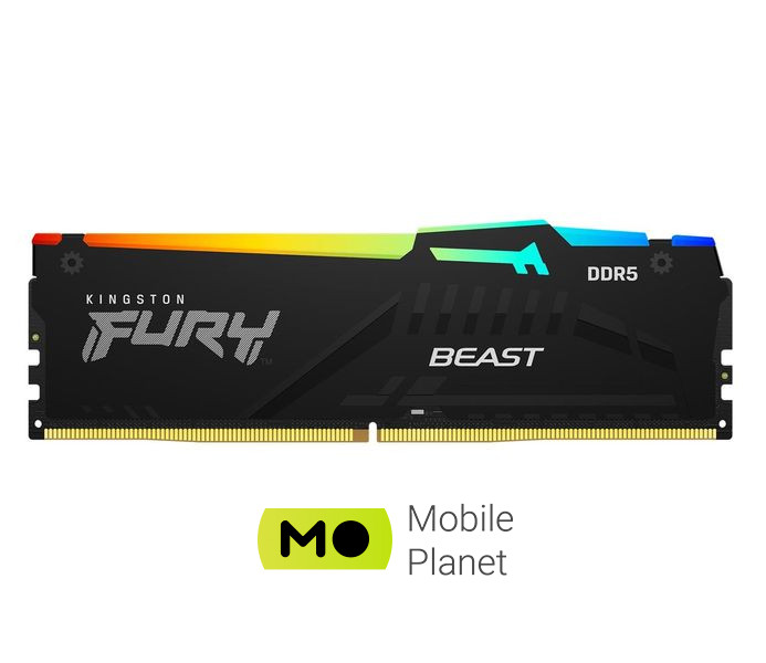 Оперативна пам'ять Kingston FURY 16GB (1x16GB) 5200MHz CL40 Beast RGB (KF552C40BBA-16) EU