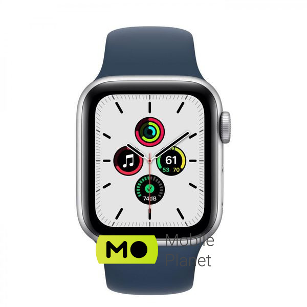 Часы Apple Watch SE GPS + Cellular 40mm Silver Aluminum Case w. Abyss Blue S. Band (MKQL3)
